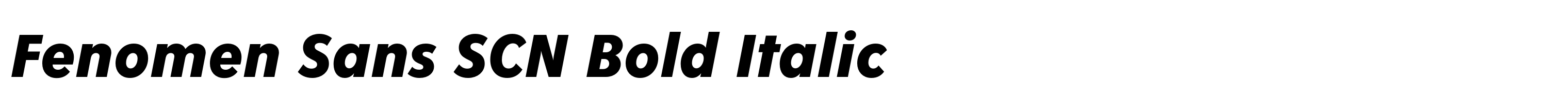 Fenomen Sans SCN Bold Italic